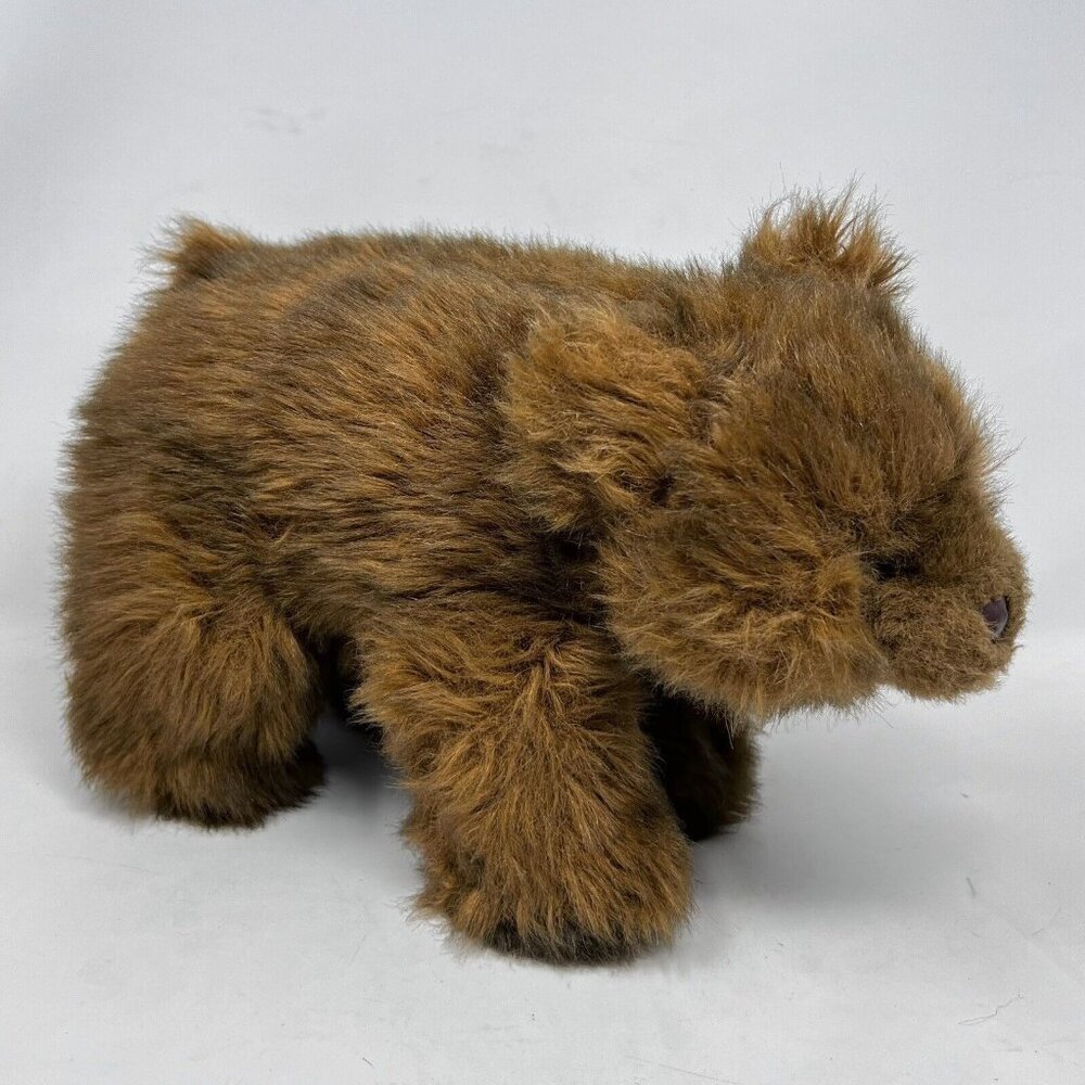 TCA Group Grizzly Bear‎ Brown Plush Stuffed Animal  12" Long Standing 1991